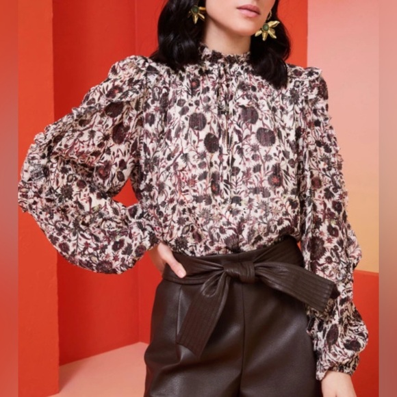 Marie Oliver Haley Blouse Ember Harvest Size Small - Picture 2 of 10